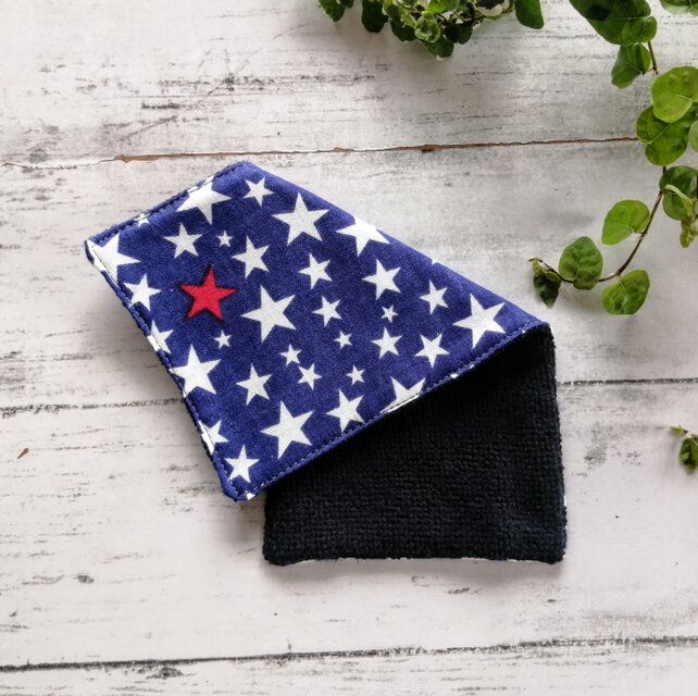 星　ハーフハンカチ　ガーゼハンカチ　タオルハンカチ　ダブルガーゼ　名入れ