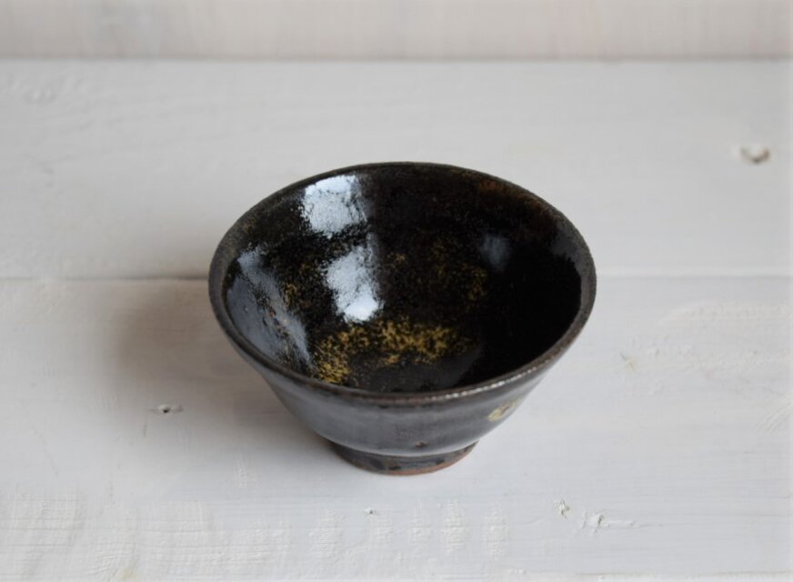 黒釉窯変酒杯