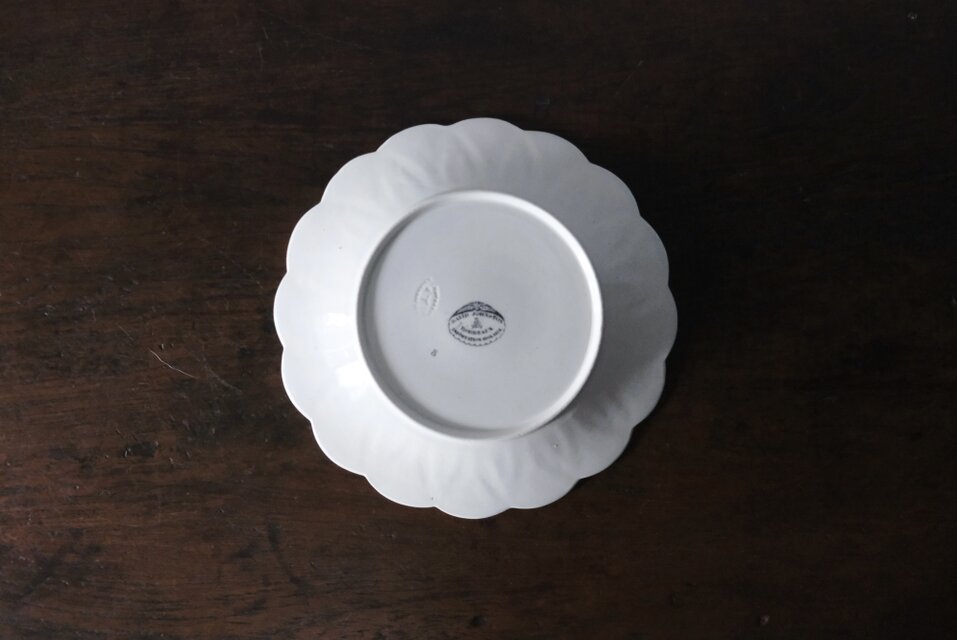 David Johnston Bordeaux ボルドー 花の形 グリザイユ皿 フランス