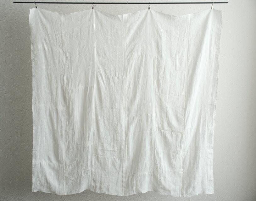 端切れパッチワーク / リネン・白 / 2サイズ