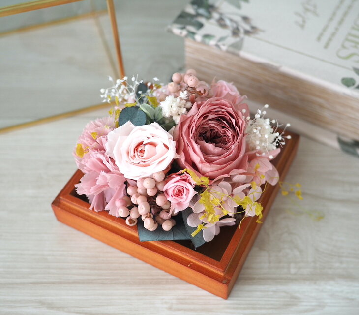 Iron gold square -apricot pinkroses- | iichi 日々の暮らしを