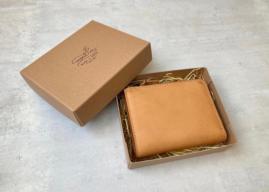 手縫いウォレット ブラック×ワイン】【手縫いの本革製品】ショート ウォレット