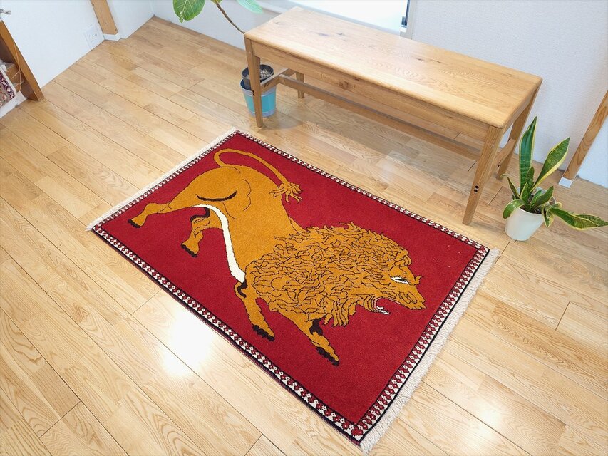 ペルシャ オールドギャッベ アマレバフト ラグ 127x83cm