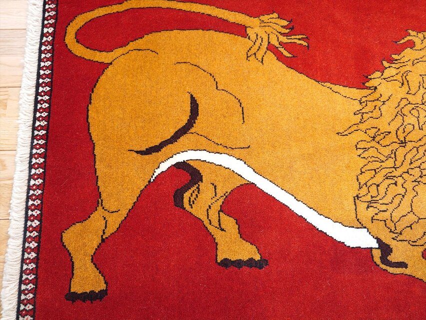 ペルシャ オールドギャッベ アマレバフト ラグ 127x83cm