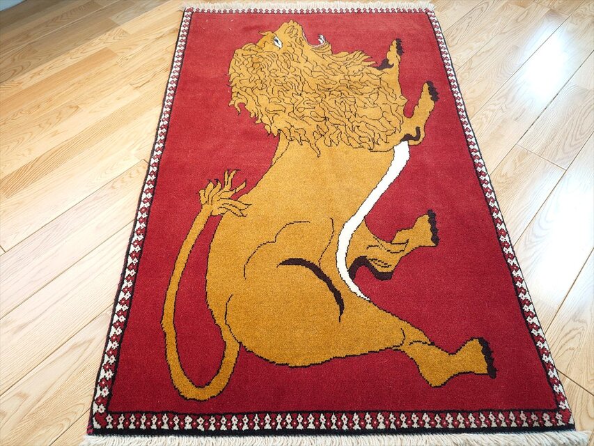 ペルシャ オールドギャッベ アマレバフト ラグ 127x83cm