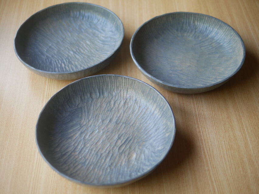 カレー皿235 みずめ 薄白　#0421