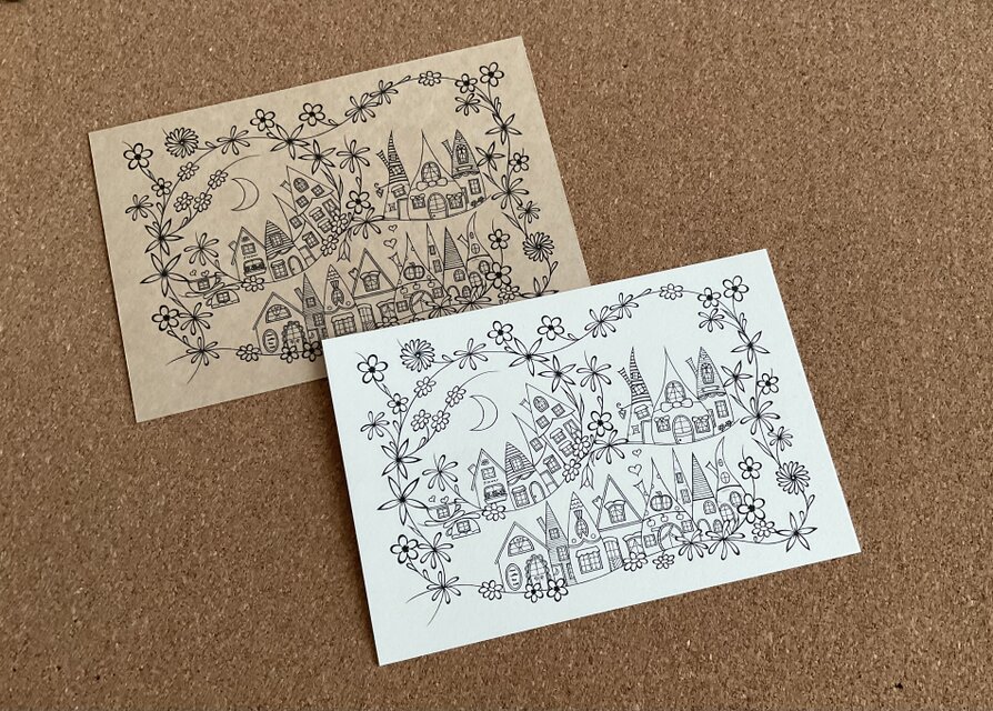 花の街18   ポストカード　2枚セット