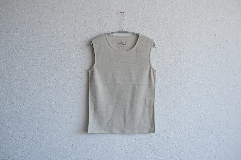 リネンコットンアンダーウェア　ノースリーブ（グリーシェル・レディースMサイズ）