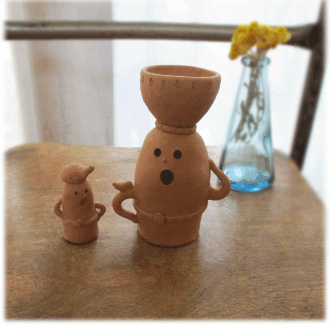 ハニワちゃん】ちびハニワ付き 子亀 | iichi 日々の暮らしを心地よく