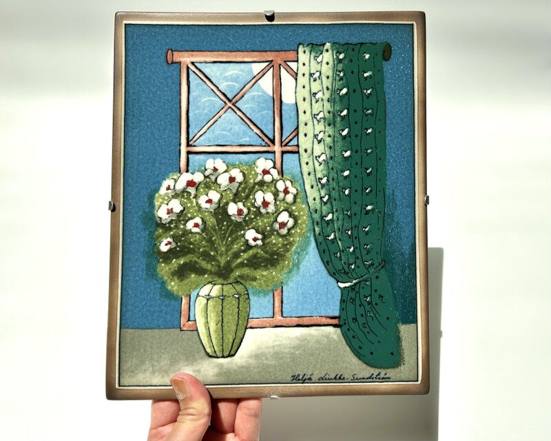 ARABIA Heljä Liukko-Sundström Yön Salaisuus 夜の秘密 陶板 ウォールプレート