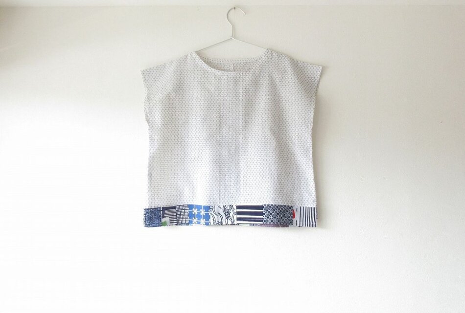 ☆浴衣ブラウス♪パッチワーク☆/32kb027