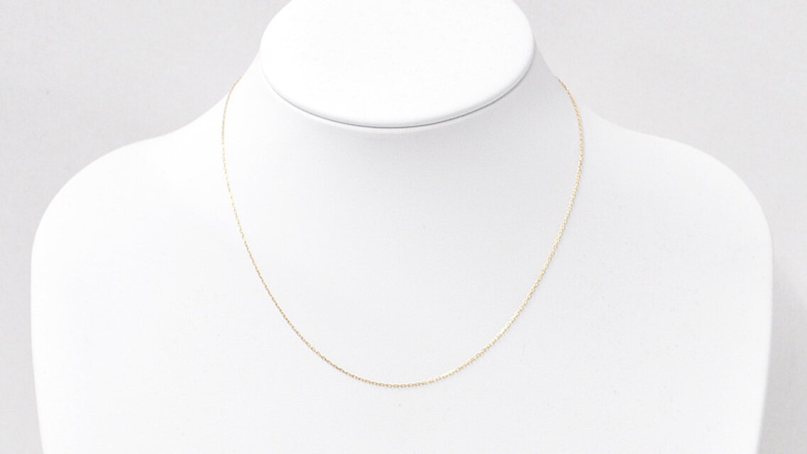 K10YGアズキチェーンネックレス K10YG カットアズキ チェーン ネックレス 約40cm 線径約0.24mm BO059CI