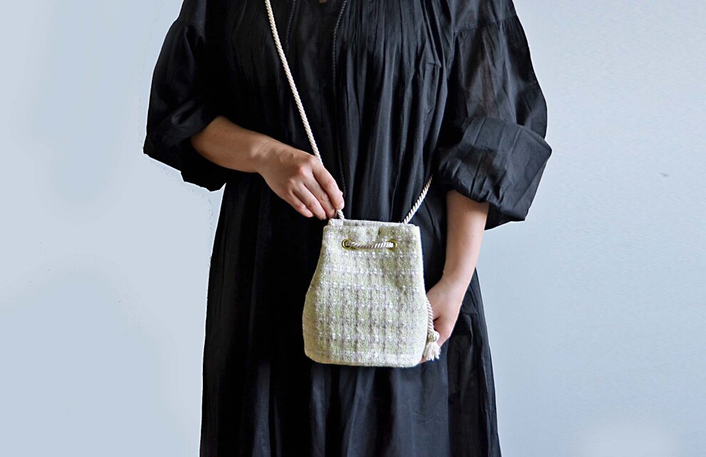 数量限定! ラメファンシーツイード 2way ポシェットマリンバッグ