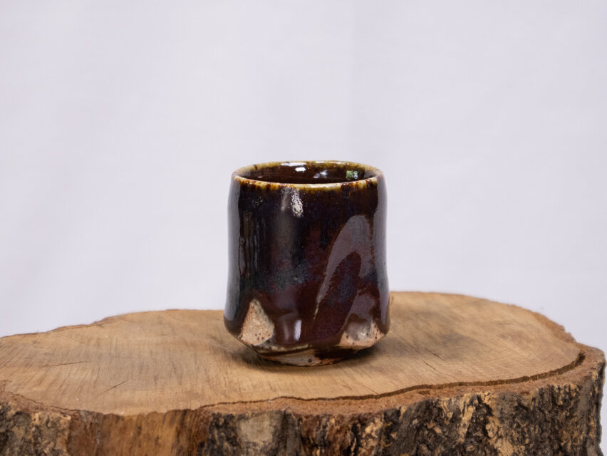 紫銅窯変2025 細長ぐい呑み