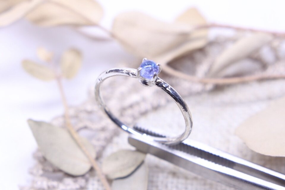 溶融ガラスのシンプルシルバーリング 9号 SV925 [A013]