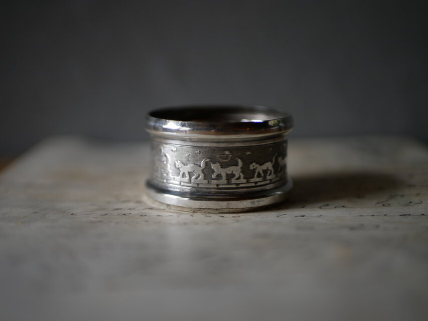 2. 猫のナプキンリング　フランスアンティーク　ブロカントのある暮らし