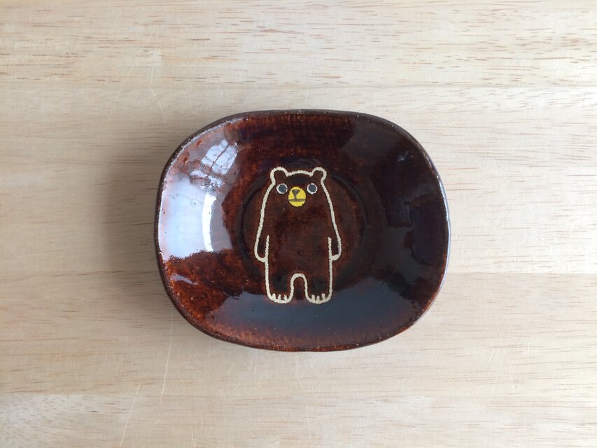 オーバル小皿（クマ）