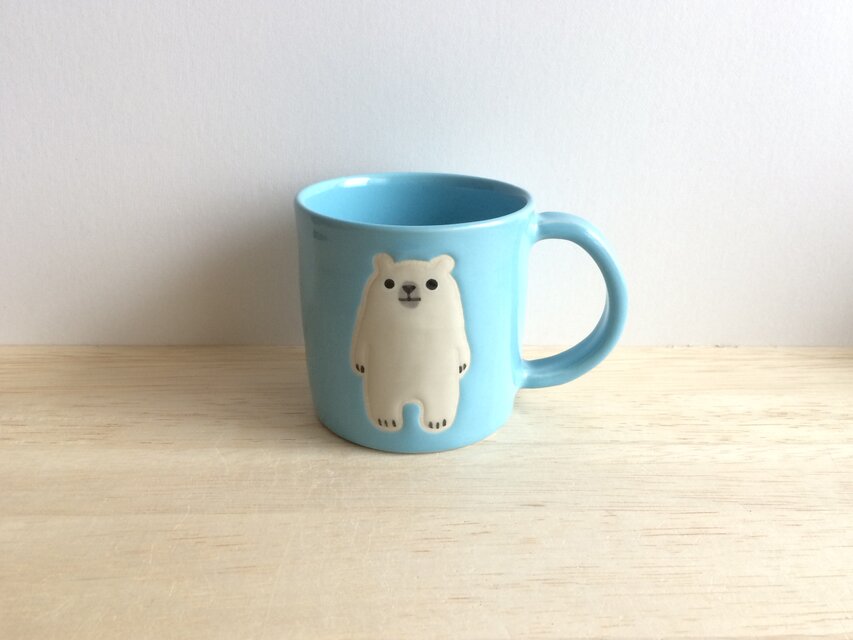 シロクマのマグ（ブルー）