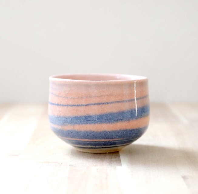 練り上げのお湯のみ 朝焼けの空 ＊ ２