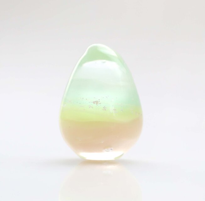 ガラスの雫の小さなオブジェ 「春花の丘」 ＊小さめサイズ＊