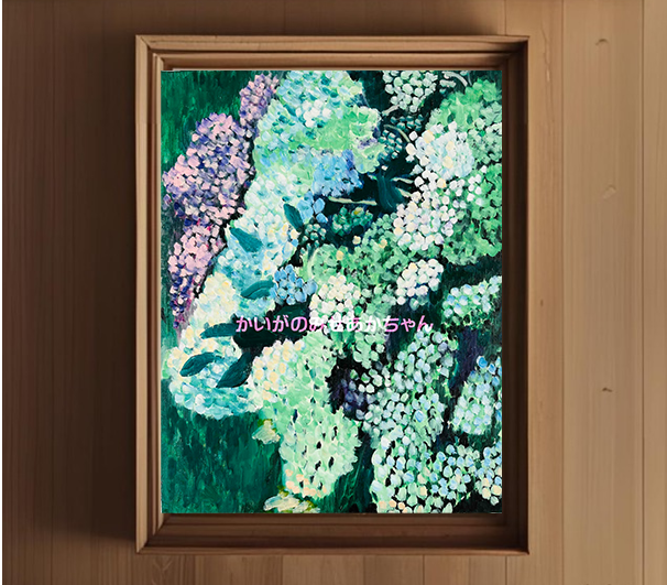 41×53㎝「紫陽花」P10・原画・油彩画