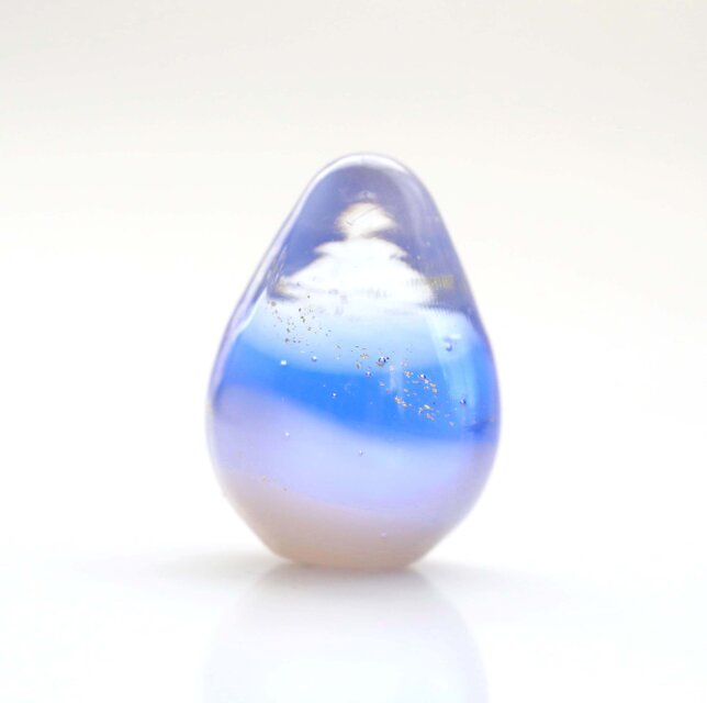 [outlet] ガラスの雫の小さなオブジェ 「宵の星空」