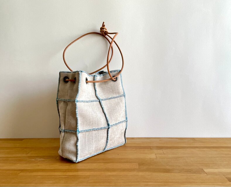 am452 キューブ3wayバッグ　ターコイズ