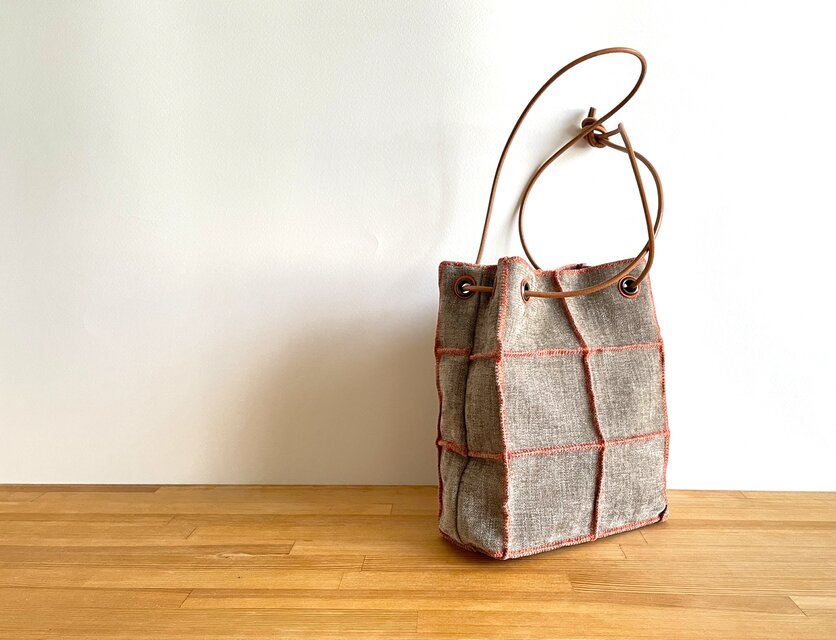 am453 キューブ3wayバッグ　オレンジ