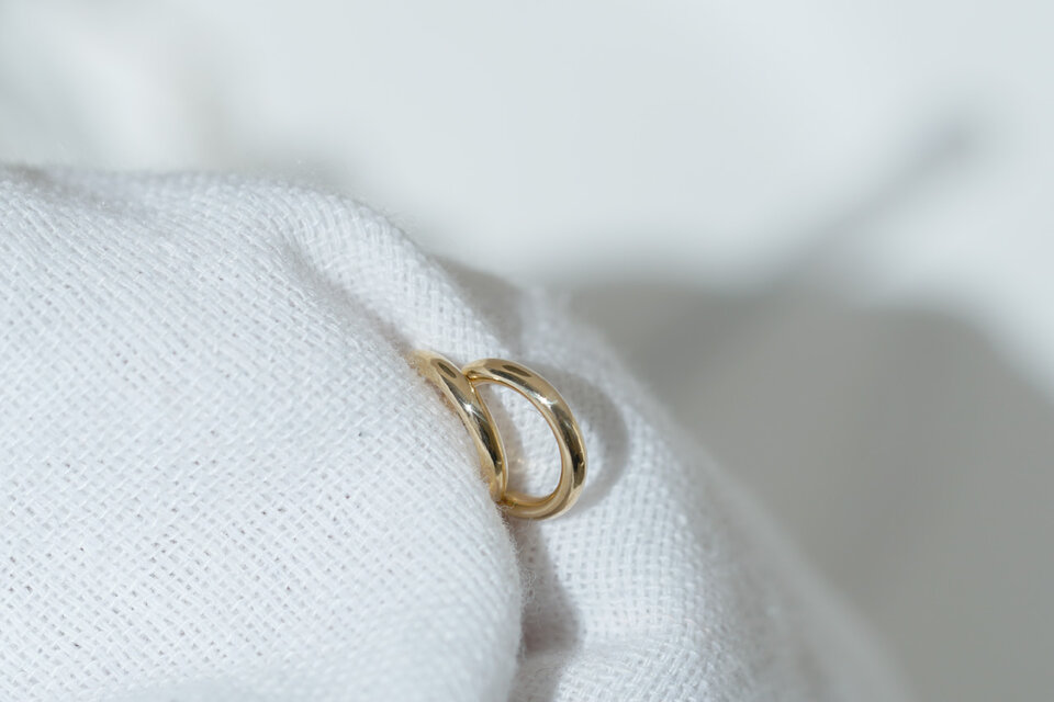 送料無料】K18 ゴールドフープピアス 13mm×2mm ペア | iichi