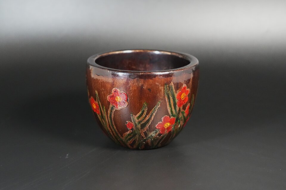 朱塗 蒔絵 風景 梅椀 10個 [B22255] Makie Bowl 蒔絵槍梅茶椀 | iichi 日々の暮らしを心地よくする