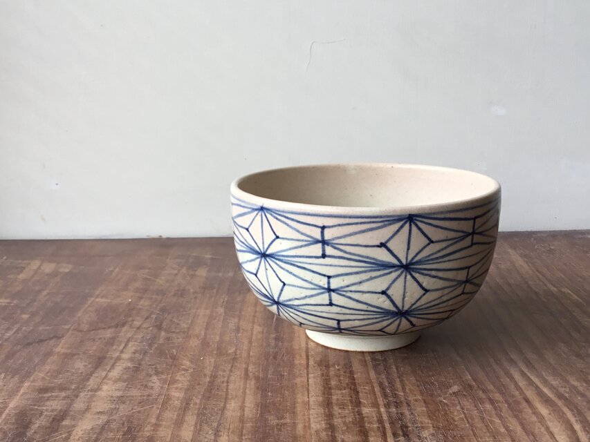 小丼碗　染付麻紋