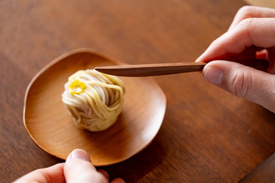 木のお菓子楊枝　タモ