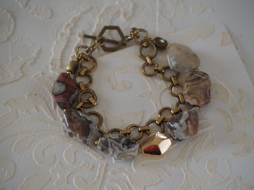 アートの世界へ　ラグナレースアゲート（ブレスレット）