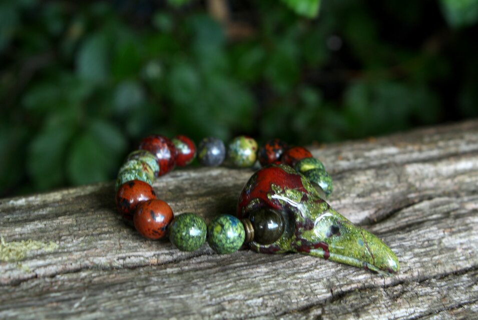 ドラゴンブラッド　レイブンスカル　勇気、活力、起死回生、魔除け、困難に立ち向かう忍耐力