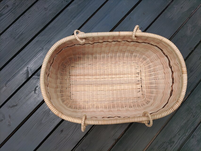 アンティーク 籐編み籠　ピクニックバスケット ピクニックバスケット(特大) | iichi 日々の暮らしを心地よくする