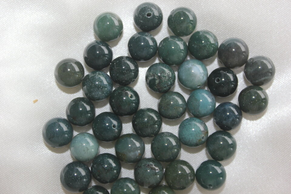 天然石　モスアゲート10㎜　2A