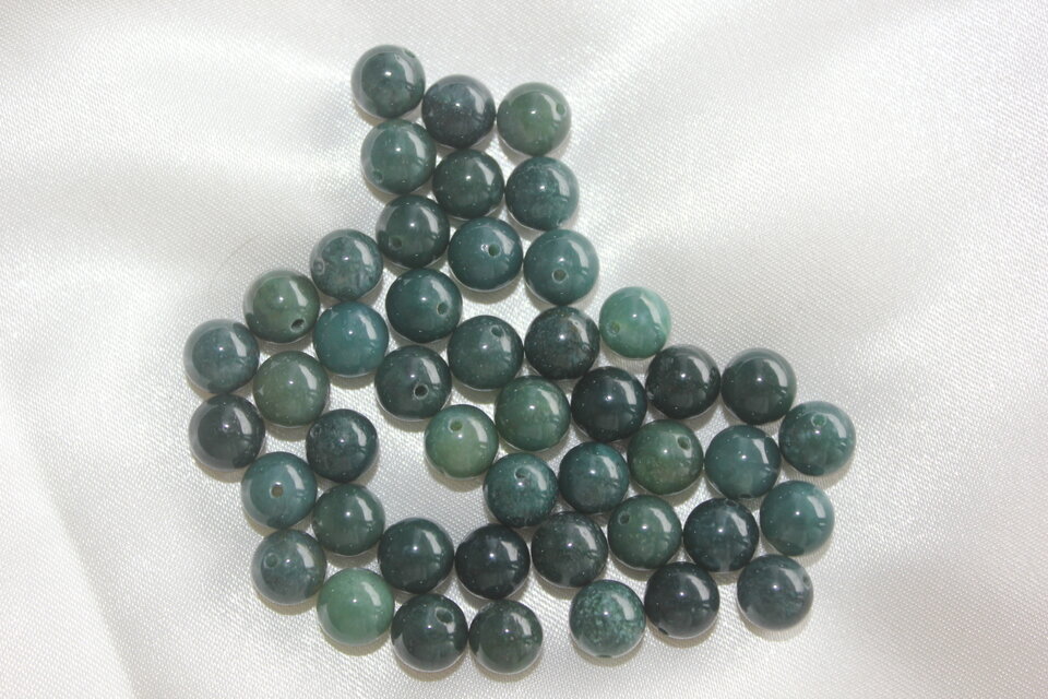 天然石　モスアゲート8㎜　4A