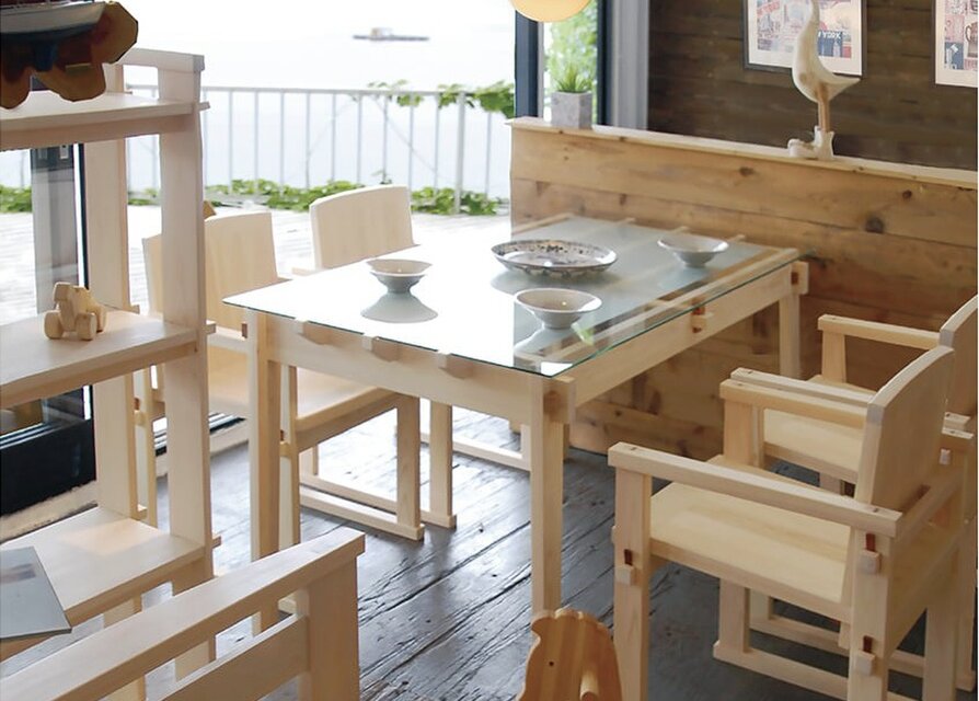 紀州檜（ひのき）無垢材『木組み棚』《受注生産》木工職人造り 木製