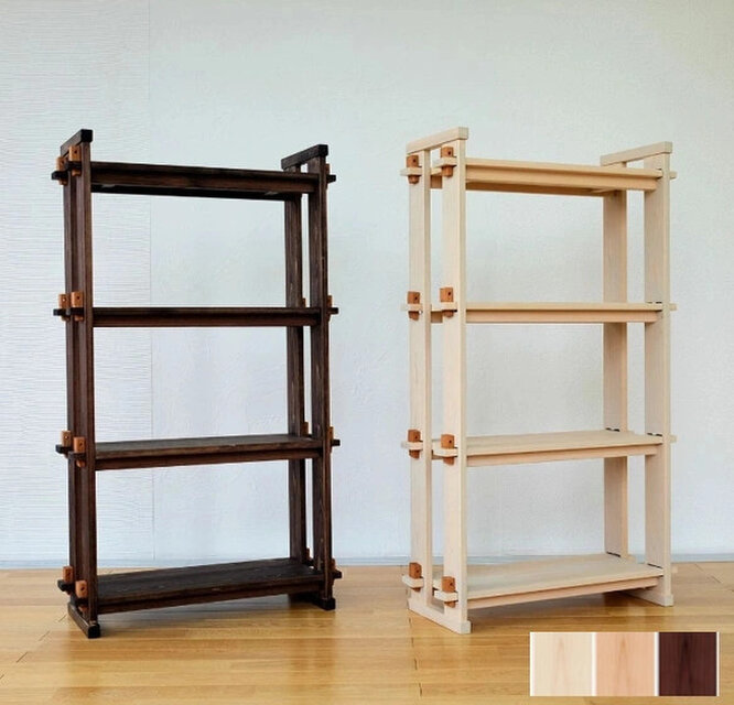 ハンドメイド　木工細工　可動飾り棚 ハンドメイド 木工細工 可動飾り棚