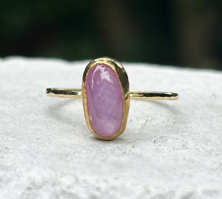 ね*み様 天然パ-プルサファイアK１８金リング、サイズ２２号！ ね*み様 天然パ-プルサファイアK18金リング、サイズ22号