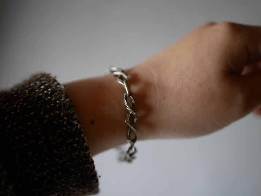 純銀製 蟹マーク シルバーブレスレット フランスヴィンテージ