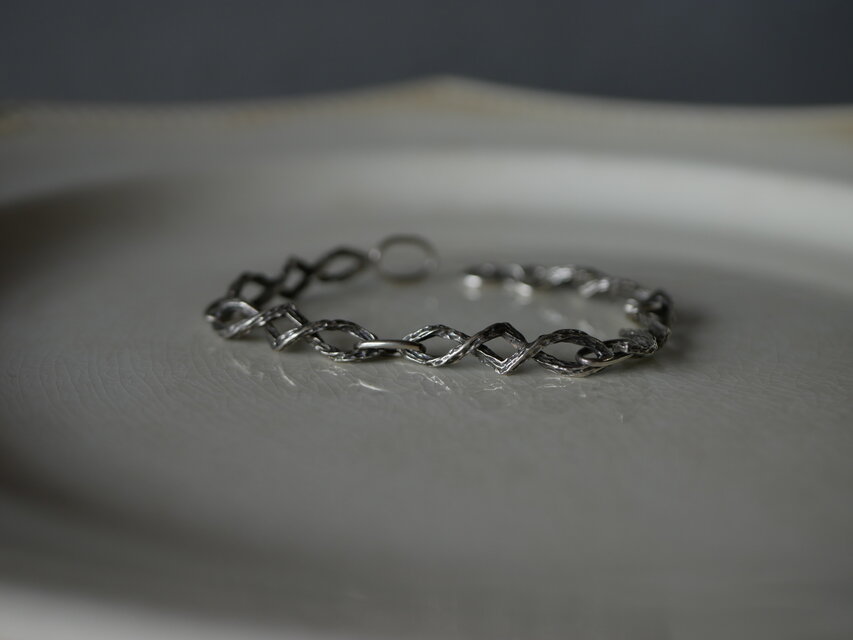 純銀製 蟹マーク シルバーブレスレット フランスヴィンテージ