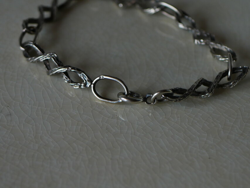 純銀製 蟹マーク シルバーブレスレット フランスヴィンテージ