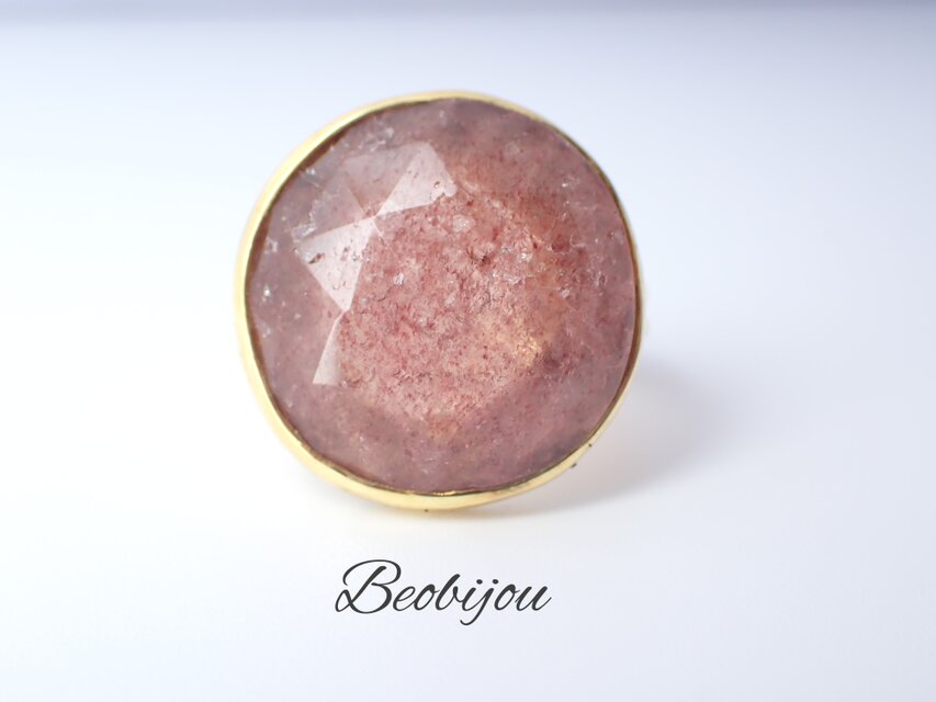 【当店限定販売】 最新作☆『StrawberryQuartz』の世界でひとつの天然石 アクセサリー