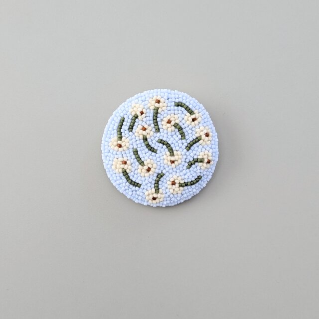 monolog 風と花のブローチ BLUE