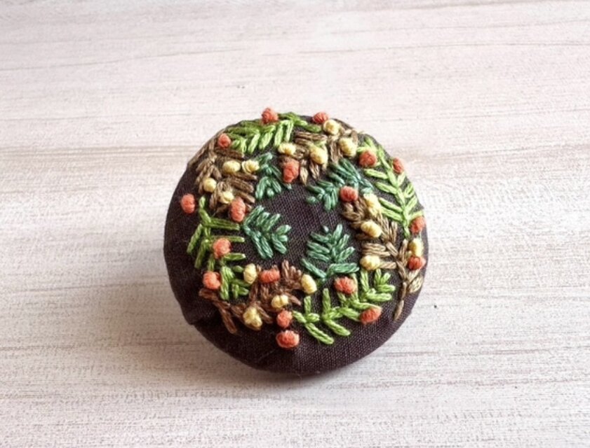 *Always*秋色リースブローチ