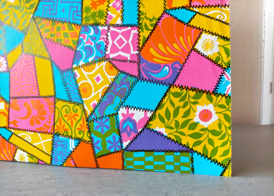 U.S.A. ヴィンテージ包装紙【クレイジーキルト】DA-WP087