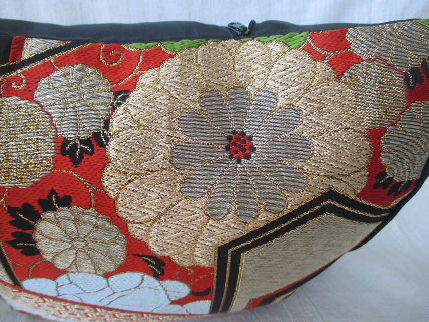 u131 裏地付 帯 クッションカバー 座布団カバー ファスナー 40x40cm