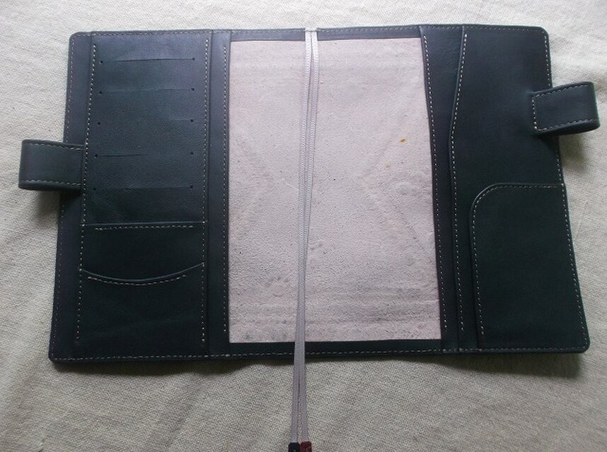 ほぼ日手帳仕様 B6サイズレザー手帳カバー 刻印＆拭き染め | iichi