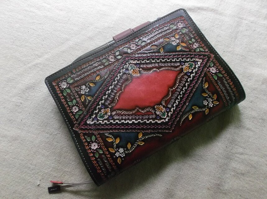 ほぼ日手帳仕様のB6サイズレザー手帳カバー　刻印＆拭き染め ほぼ日手帳仕様 B6サイズレザー手帳カバー 刻印＆拭き染め